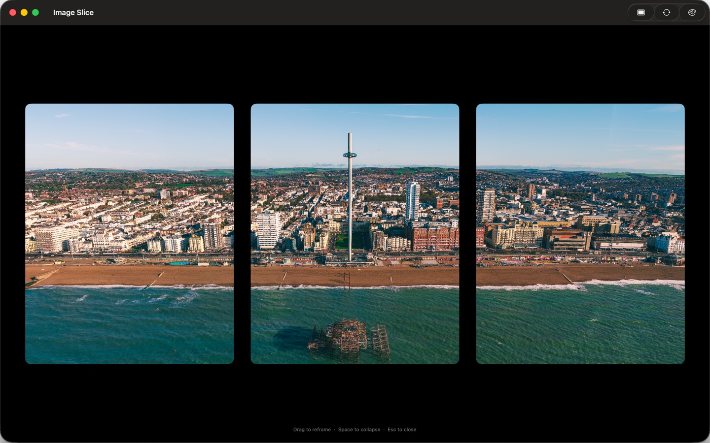 Image Slice preview showing sliced carousel panels